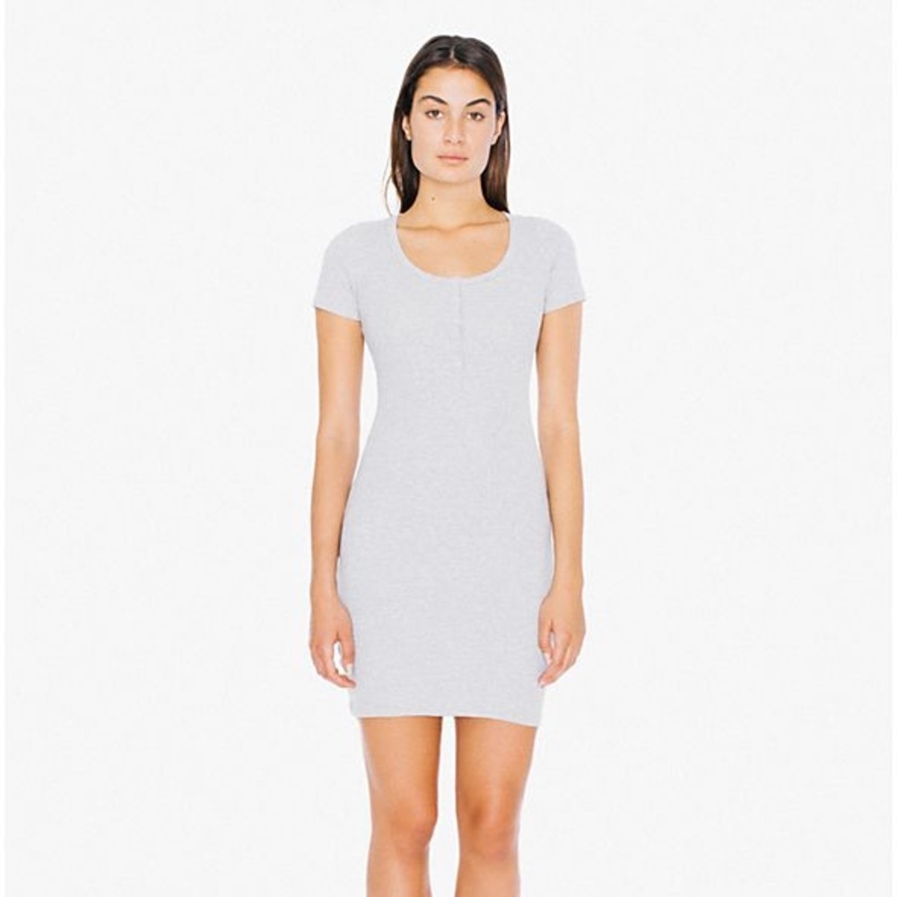 American Apparel Henley Ribbed Dress